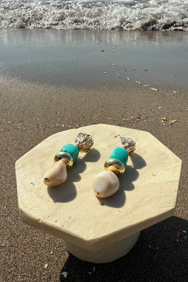 Renkli Boncuklu Küpe