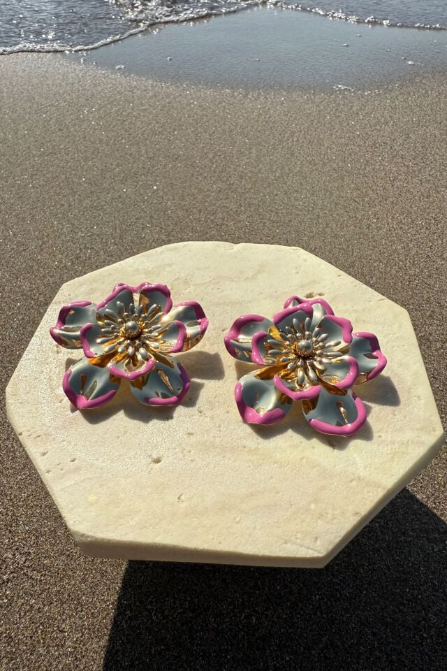 Çiçekli Maxi Küpe